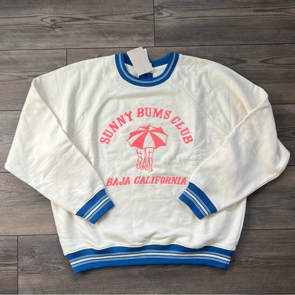 NWT MOTHER The Biggie Concert Oversized Sweatshirt Small